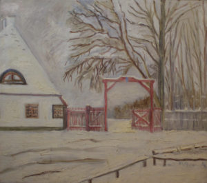 Dyrehaven. Røde Port, Hjortekær malet af Lyngbymaleren Anker Legaard - 118