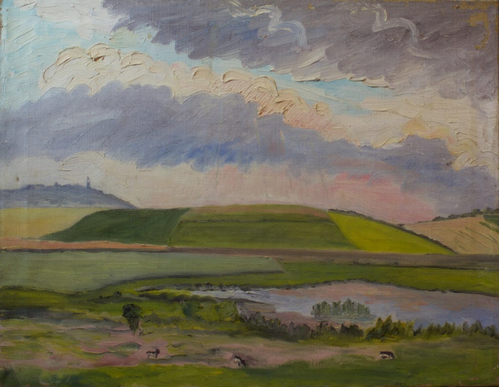 Himmelbjerget malet af Lyngbymaleren Anker Legaard - 45