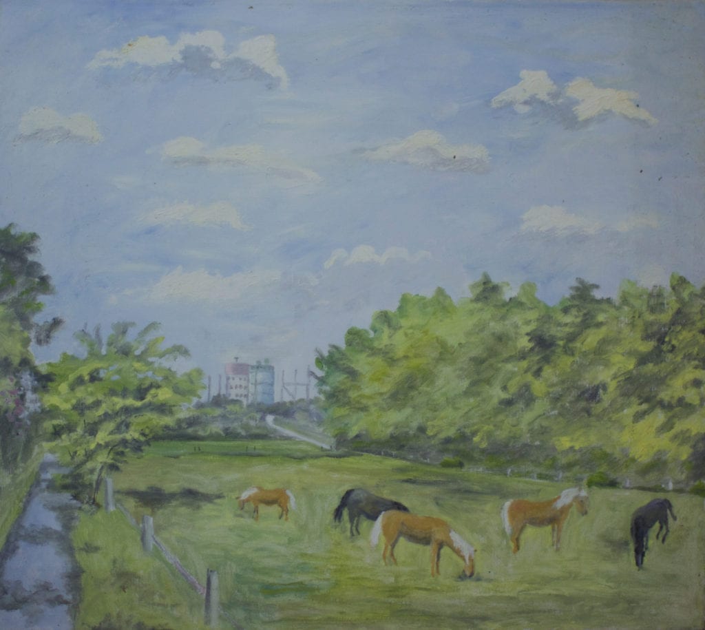 Dyrehaven. Ermelunden ved Jægersborg. Malet af Lyngbymaleren Anker Legaard - 92