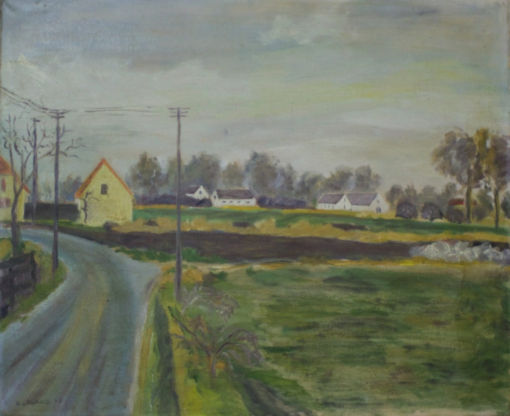 Tårnby, Amager. Malet cirka 1947 af Lyngbymaleren Anker Legaard - 85