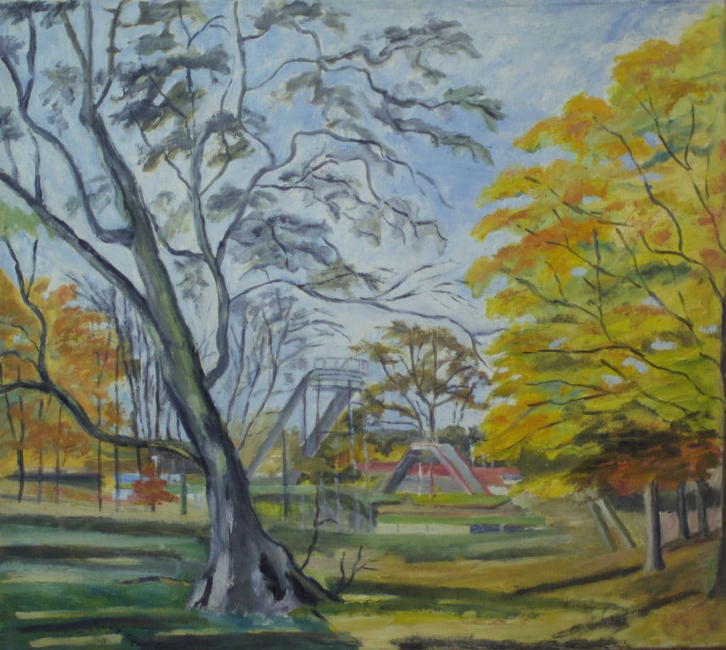 Dyrehaven. Dyrehavsbakken. Malet af Lyngbymaleren Anker Legaard - 52