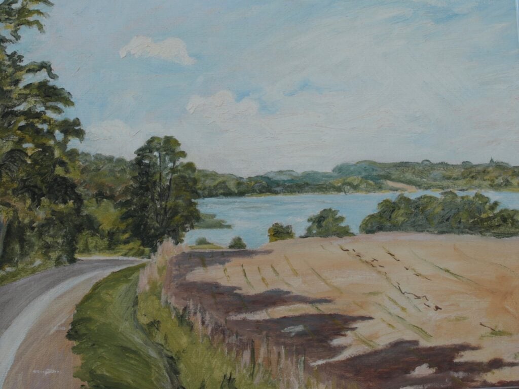 Udsigt over Furesø fra Frederiksdalsvej - Lyngbymalerens bedste - 8